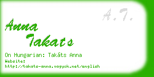 anna takats business card